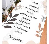 Tappeto E Matrimonio di tutte le passeggiate che abbiamo fatto insieme questa me la ricorderò per sempre per il Papà (100cm X 300cm)