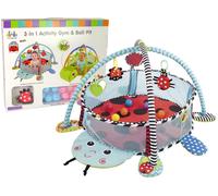 Tappeto Educativo Coccinella Con Recinto e Palline Per Bambini