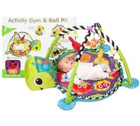 Tappeto educativo per neonati tartaruga 3 in 1 con piscina e palline