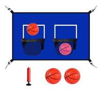 Tappeto elastico da basket, porta portatile, rete impermeabile da 12 cm, palla e pompa incluse, giocattolo sportivo per bambini, nel giochi, gioco in cortile, attività al chiuso