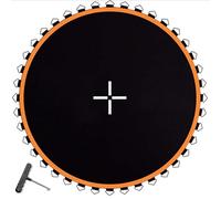 Tappeto elastico di ricambio con anelli a V, colore nero, con 64 passanti, perfetto per il divertimento all'aperto