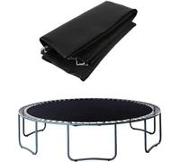 Tappeto elastico di ricambio per trampolino da esterno, 2,4 m, rotondo, con 48 fibbie, accessorio per trampolino di sicurezza, copertura a molla per un maggiore divertimento