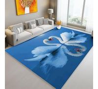 Tappeto Elegante Lago Cigno Tappeto per soggiorno in microfibra stampata, lavabile, a pelo corto 80 x 150 cm Tappeti decorativi antiscivolo per camere da letto e bambini Colorato