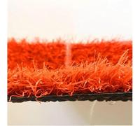 Tappeto erbato sintetico Tappeto erboso rosso in erba artificiale con fori di drenaggio, tappeto in erba artificiale for interni ed esterni, uso decorativo da giardino per l'outdoor(100x200cm)