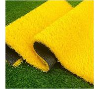 Tappeto erbato sintetico Tappeto in erba artificiale gialla, tappeto in erba for patio esterno, rotolo di erba morbida for animali domestici autodrenante for parchi giochi per l'outdoor(100x200cm)