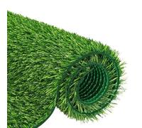 Tappeto erboso artificiale, dall'aspetto naturale e realistico, tappeto sintetico con fori di drenaggio, tappeto in erba sintetica per esterni, per giardino, prato, patio, balcone