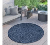 Tappeto Esterni Rotondo Resistente Balcone Terrazza Cucina Motivo Monocolore
