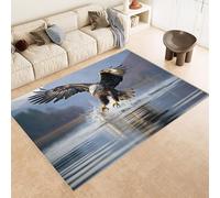 Tappeto Esterno 50x80 cm Imitazione Cashmere Tappeto Pelo Corto Modello Aquila Volare Cielo Animali 3D Tappeti Cucina Antiscivolo Lavabile Antimacchia Adatto per Appartamenti Camerette Ingressi