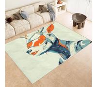 Tappeto Esterno 50x80 cm Imitazione Cashmere Tappeto Pelo Corto Modello Sika Cervo Colorato Creativo 3D Tappeti Cucina Antiscivolo Lavabile Antimacchia Adatto per Appartamenti Camerette Ingressi