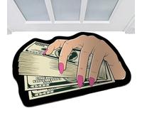 Tappeto estetico per camera da, motivo banconota da 100 dollari, morbido velluto di, antiscivolo, decorazione per la stanza, 50 x 80 cm