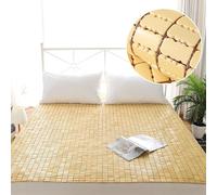 Tappeto estivo rinfrescante in bambù, double-face, traspirante, per soggiorno, letto singolo/matrimoniale, pieghevole, perfetto per studenti e uso domestico.