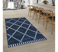 Tappeto etnico per interni ed esterni dal tessuto piatto con design scandinavo g