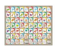 Tappeto Extramorbido per Bambini 200x150 cm Arrotolabile Doppia Grafica Multicolore