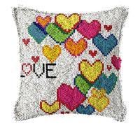 Tappeto fai da te, per annodare e annodare, 1 set di uncinetti per bambini e adulti, federa per cuscino a nodo, tappeto con fiori 3D, per adulti e bambini