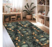 Tappeto fantasma, fantasioso fantasioso zucche rami di Halloween nero a pelo basso spugna per pavimento casa stampa tappeto tappeto per soggiorno camera da letto sotto il letto appartamento Decor 12,2
