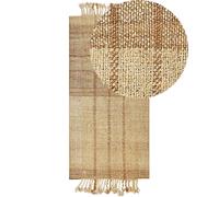 Tappeto fatto a mano in juta beige 80 x 150 cm nappe stile rustico Karkin