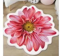 Tappeto floreale in finta lana, adatto agli animali domestici, per camera da letto, morbido tappetino per soggiorno, bagno, ingresso, sala giochi, ufficio (motivo B, 80 x 80 cm)