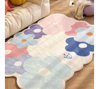 Tappeto Floreale Irregolare In Finta Lana Per Interni, Soggiorno, Camera Da Letto, Ufficio Domestico, Sala Giochi. Tappeti Grandi Astratti(Floral B,40x120cm)