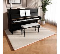 Tappeto Fonoassorbente per Pianoforte Verticale, Tappeto Antiscivolo Assorbente Acustico, Coperte Fonoassorbenti per Studio, Sala Musica, Ufficio, Soggiorno, Camera da Letto(Bianca,90 x 800 CM)