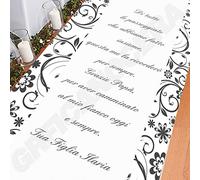 Tappeto G Matrimonio di tutte le passeggiate che abbiamo fatto insieme questa me la ricorderò per sempre per il Papà (100cm X 100cm)