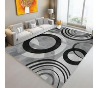 Tappeto Geometria Astrazione Semplicità Antiscivolo Lavabile Pelo Corto Pelo Corto, Morbido, per Salotto, Camera da Letto Grigio Design Moderno e Elegante 160x230