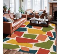 Tappeto geometrico, forme moderne e contemporanee a blocchi nessuno multicolore a pelo basso per interni tappeti non spargimento tappeti per soggiorno camera da letto nuova decorazione per la sala da
