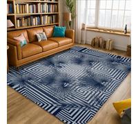 Tappeto geometrico, linee moderne e contemporanee forme nessuno blu navy a pelo basso spugna rettangolare tappeti per pavimento tappeti bordatura tappeto per soggiorno camera da letto sotto il letto