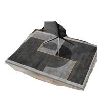 Tappeto geometrico Studio Scrivania for computer for ufficio Sedia for sport elettronici Tappetino antiscivolo Tappetini rettangolari for camera da letto Decora per Parquet(Gray02,120x160cm)