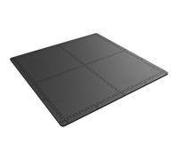 AKTIVE Tappetino fitness, pavimento in schiuma per palestra, tappetino puzzle, 4 pezzi, 60x60 cm, 120x120 cm, 1 cm di spessore, nero, tappetino girevole, uso esterno e interno