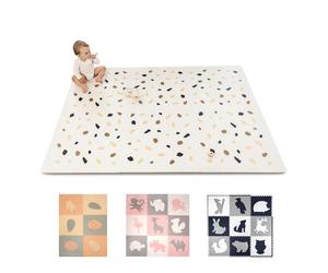 Tappeto Gioco Bambini 180x120 cm Confetti - 6 XXL Pezzi | 60 x 60 cm, con motivi coriandoli - tappeto da gioco 20% più spesso in una confezione riciclabile, tappeto di risveglio non