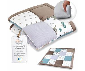 Tappeto gioco bambini per gattonamento - tappetino neonato cameretta bambina e bambino tappeti stanza per gattonare bimbi Oeko-Tex Africa patchwork