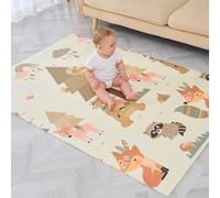 Tappeto Gioco Bambini Pieghevole 120x180x1cm Palestrina Neonato Montessori Reversibile Non Tossico E Impermeabile In Schiuma Per Bimbi. Palestra Neonati - Tappeto Tummy Time Neonati - Regalo Bambino