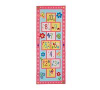 Relaxdays Tappeto per Bambini, Tappetone Animali Disegnati, 179 x 67 cm, Gioco della Campana, Colorato, Poliestere