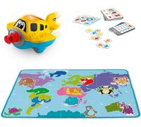 Tappeto Gioco Educativo Bambini con Aereo Parlante Interattivo - Coding e Programmazione per Bambini 3+ Anni, 60 Missioni, Mappa del Mondo, Giochi STEM Montessori, Problem Solving e Pensiero Logico