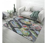 Tappeto Gioco per Bambini - Strade Urbane Parco Divertimenti Parco dei Dinosauri & Aeroporto - Morbido e Antiscivolo, per Decorazione Camera da Letto Bambini, Stanza di Gioco, 160x230 cm, Color 6