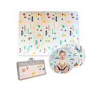 Tappeto Gioco Pieghevole Montessori 2 in 1 Family Nation Dino Friends - 180x150cm