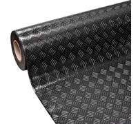 Tappeto Gomma Passatoia Copri Pavimento Dentato Lamiera Zerbino Antiscivolo Isolante Nero 140x50 Cm