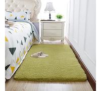 Tappeto grande 160 x 120 cm, morbido, a pelo lungo, antiscivolo, ideale per soggiorno e camera da letto, arredamento accogliente per la casa, elegante e tappeto