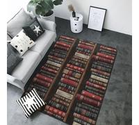 Tappeto grande per soggiorno, stampa di libri retrò, 13 x 17 cm, per camera da letto, morbido, lavabile, antiscivolo, per interni ed esterni, per sala da pranzo, cameretta dei bambini, ufficio, 203 x