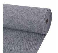 vidaXL Tappeto grigio in poliestere, elegante, rettangolare, moderno, arrotolabile, per esterni, per interni ed esterni, decorazione funzionale, 1,2 x 10 m, colore: grigio