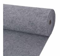 Tappeto grigio 1,2 x 10 m poliestere | Texture striata antiscivolo, interno ed esterno, resistente a forte passaggio, design arrotolabile, facile da pulire