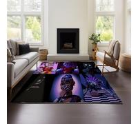 Tappeto Grigio Adatto Per Stanze, Soggiorni, Uffici Commerciali, Grandi Spazi, Copertura Totale, Isolamento Acustico, Five Nights At Freddy's Sister Locati Floor Carpet (Nights 03,140x200cm)
