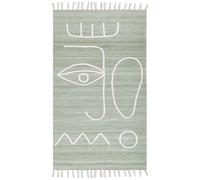 Tappeto grigio chiaro 80 x 150 cm poliestere con nappe Yavu