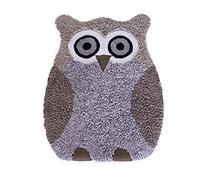 TAPPETO GUFO GuGù cm 65x80 ARREDO MULTIUSO BAGNO CUCINA CAMERETTA SHAGGY MORBIDISSIMO 100% COTONE Antiscivolo Lavabile (NEBBIA - TORTORA)