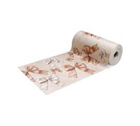 Tappeto Guida Passatoia Corsia Cucina Gomma Antiscivolo a Fantasia Fiocco Beige