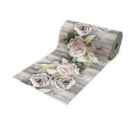 Tappeto Guida Passatoia Corsia Cucina Gomma Antiscivolo a Fantasia Legno Rose