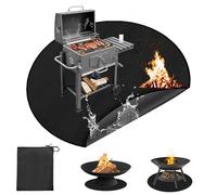 Tappeto Ignifugo per Camino,120cm/48" Tappetino Protettivo per Pavimenti Riutilizzabile ,Grande Pieghevole Stuoie per Caminetti da interno,Protezione per Stufe,resistente al calore fino a 2000 °C