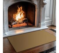 Tappeto Ignifugo per Camino, Parascintille per Camino, Resistente al Fuoco, Calore, Antiaderente, per Barbecue, Patio, Tappetino Protettivo per Pavimenti, Protezione per Stufe (Marrone, 105 x 60 cm)