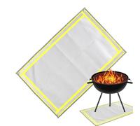 Tappeto ignifugo | Riflettore portatile ignifugo resistente al calore lavabile,Stuoia per fuoco da campeggio Barbecue - per terrazza Prato Picnic Trekking Giardino