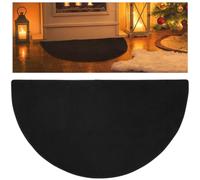 Tappeto ignifugo semicircolare, 61 x 100 cm, a doppio strato, ignifugo, per camino, barbecue, cucina, campeggio